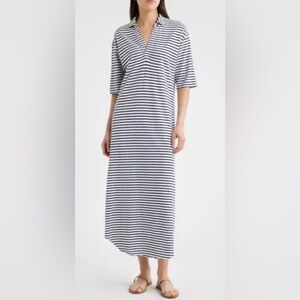 $218 NEW FRANK & EILEEN | EMMA HENLEY DRESS | HERITAGE JERSEY L